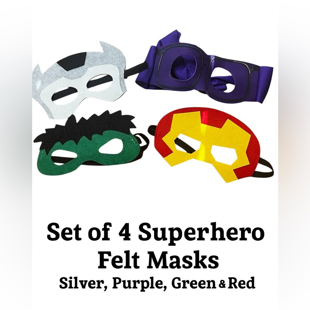 Set of Four Superhero Masks